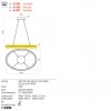 Suspension Redo Nobu, metal, sand white, dimmable, LED CCT, 100W, 6158 lumens, 3000K/4000K, L.100 cm