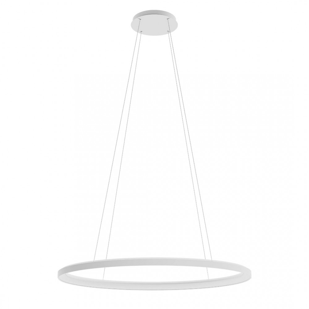 Suspension Redo Nobu, metal, sand white, dimmable, LED CCT, 100W, 6158 lumens, 3000K/4000K, L.100 cm