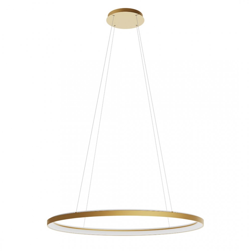 Suspension Redo Nobu, metal, matt gold, dimmable, LED CCT, 100W, 6158 lumens, 3000K/4000K, L.100 cm