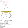 Suspension Redo Nobu, metal, matt gold, dimmable, LED CCT, 120W, 7220 lumens, 3000K/4000K, L.120 cm