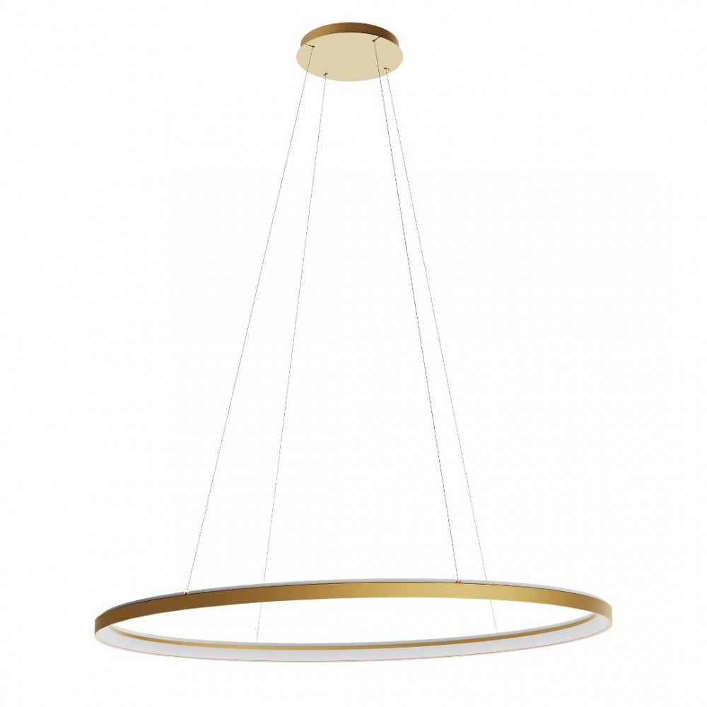Suspension Redo Nobu, metal, matt gold, dimmable, LED CCT, 120W, 7220 lumens, 3000K/4000K, L.120 cm