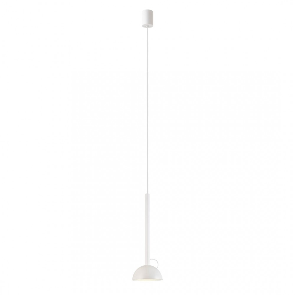 Suspension Redo Raven, metal, sand white, LED, 9W, 574 lumens, warm white 3000K, D.10 cm