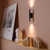 Wall lamp Redo Nikos, metal, sand black, LED, 2X5W, 507 lumens, warm white 3000K, H.30 cm
