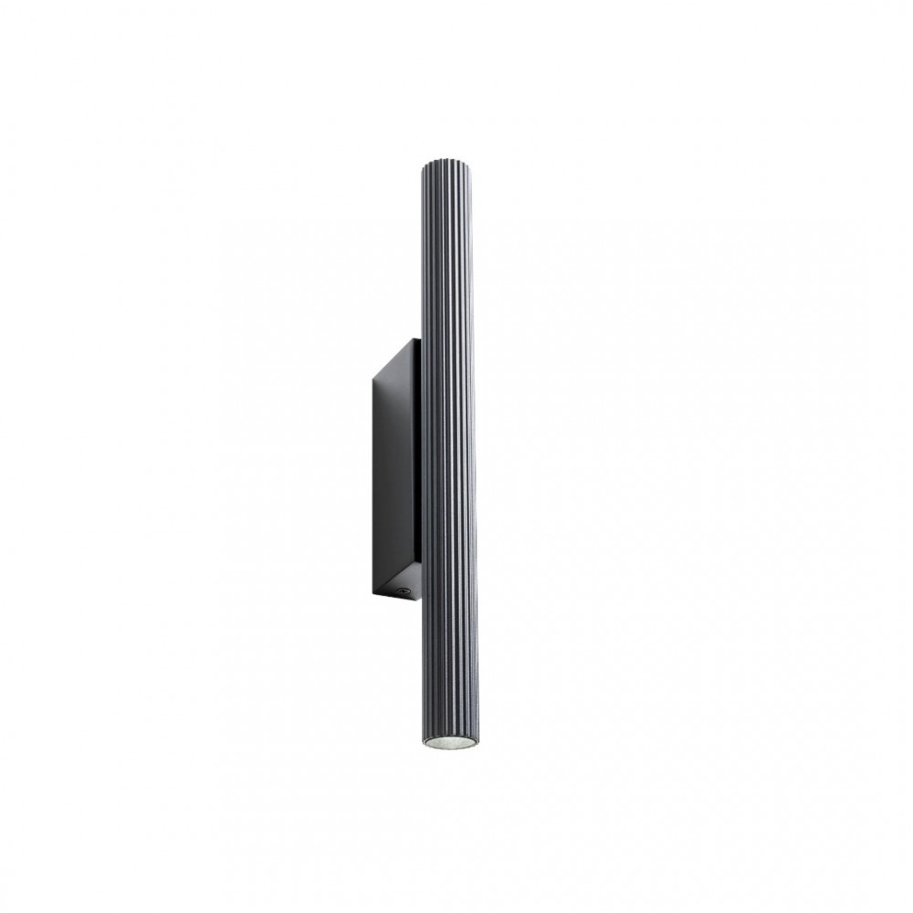 Wall lamp Redo Nikos, metal, sand black, LED, 2X5W, 507 lumens, warm white 3000K, H.30 cm