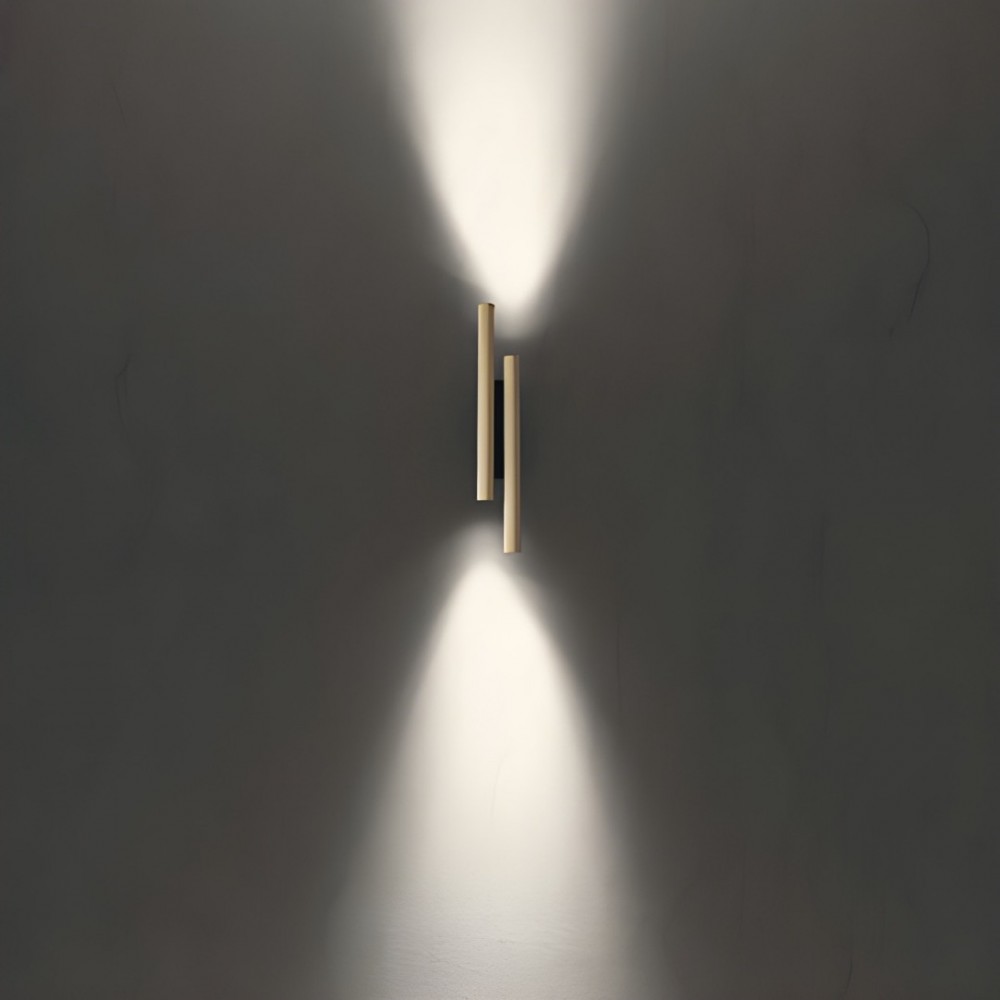 Wall lamp Redo Nikos, metal, matt gold, LED, 4X4W, 714 lumens, warm white 3000K, H.38 cm