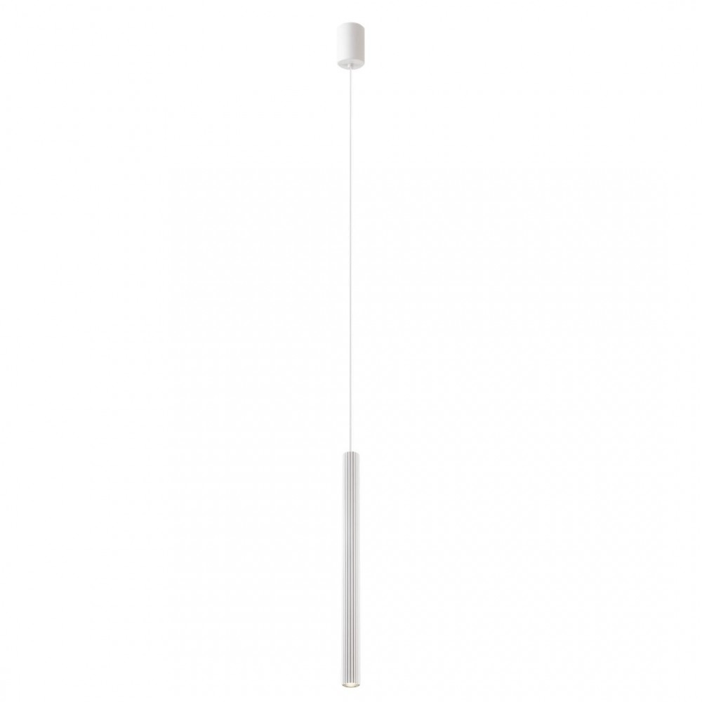 Suspension Redo Nikos, metal, sand white, LED, 8W, 408 lumens, warm white 3000K, D.2,6 cm