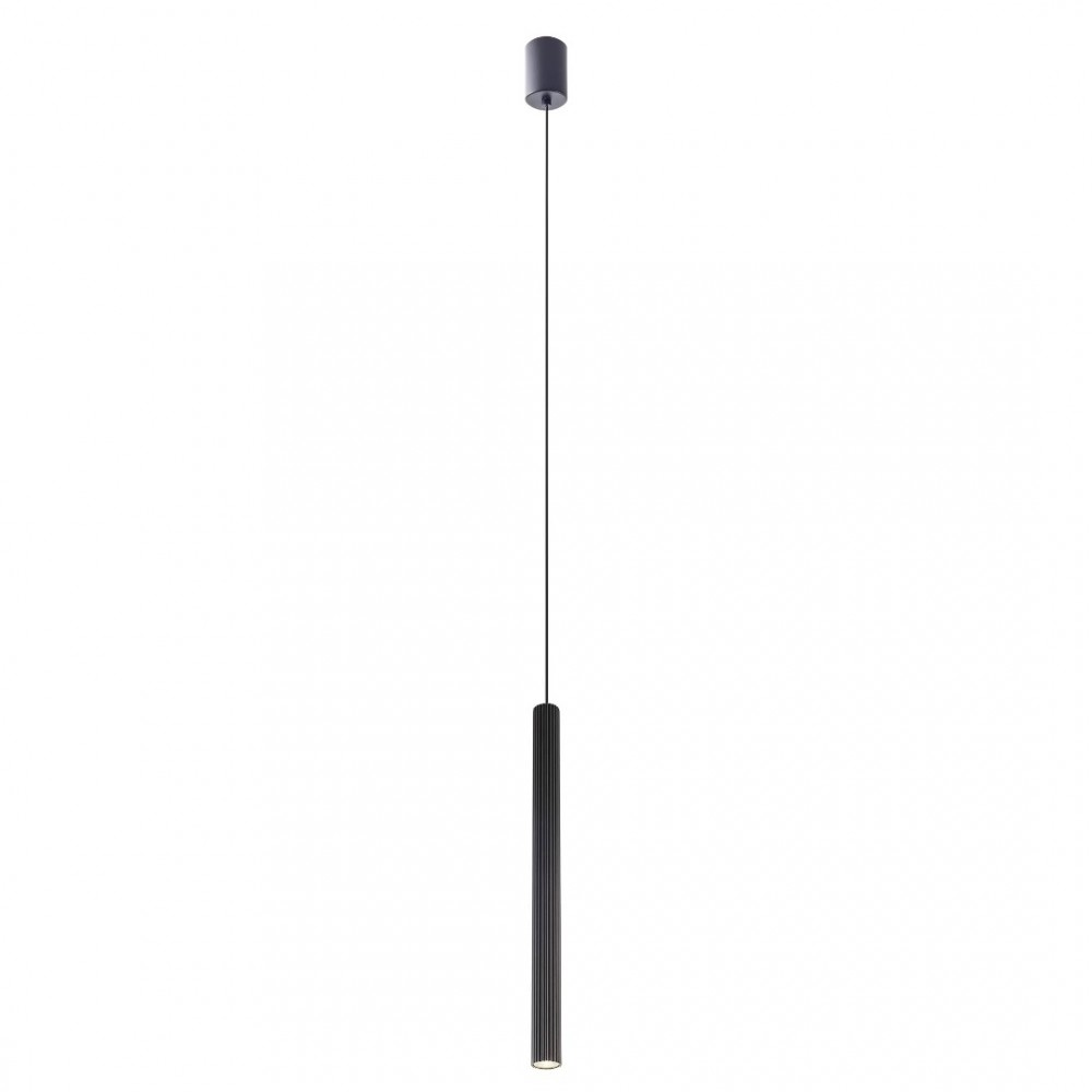 Suspension Redo Nikos, metal, sand black, LED, 8W, 408 lumens, warm white 3000K, D.2,6 cm