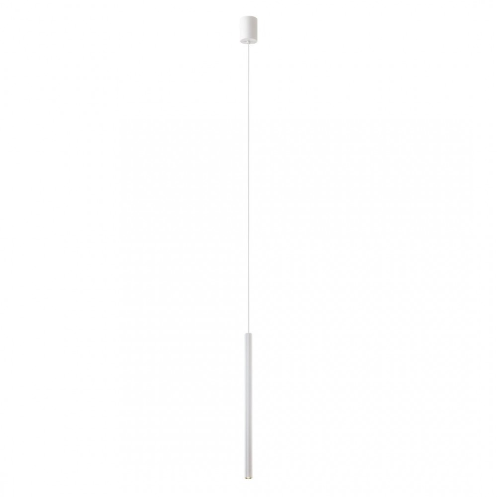 Suspension Redo Nikos, metal, sand white, LED, 8W, 408 lumens, warm white 3000K, D.2,6 cm