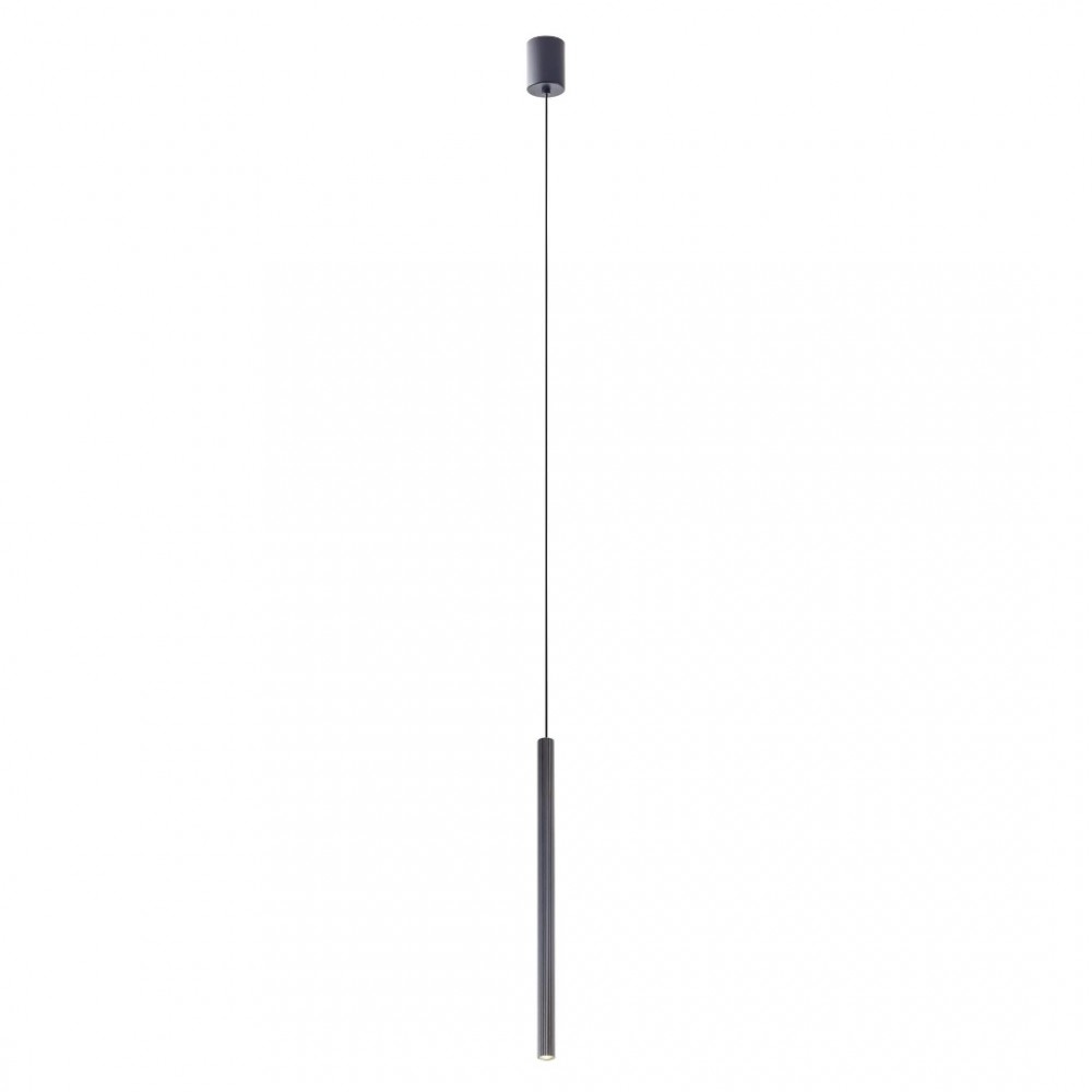 Suspension Redo Nikos, metal, sand black, LED, 8W, 408 lumens, warm white 3000K, D.2,6 cm