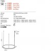 Suspension Redo Orion, metal, silver coffee, dimmable, LED CCT, 58W, 3937 lumens, 2700K/3000K/4000K, D.75 cm