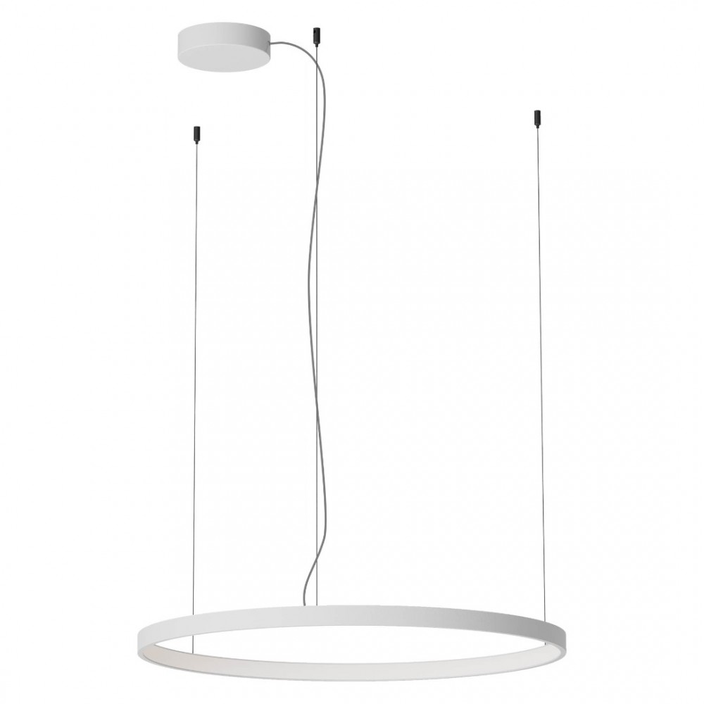 Suspension Redo Orion, metal, sand white, dimmable, LED CCT, 58W, 3937 lumens, 2700K/3000K/4000K, D.75 cm