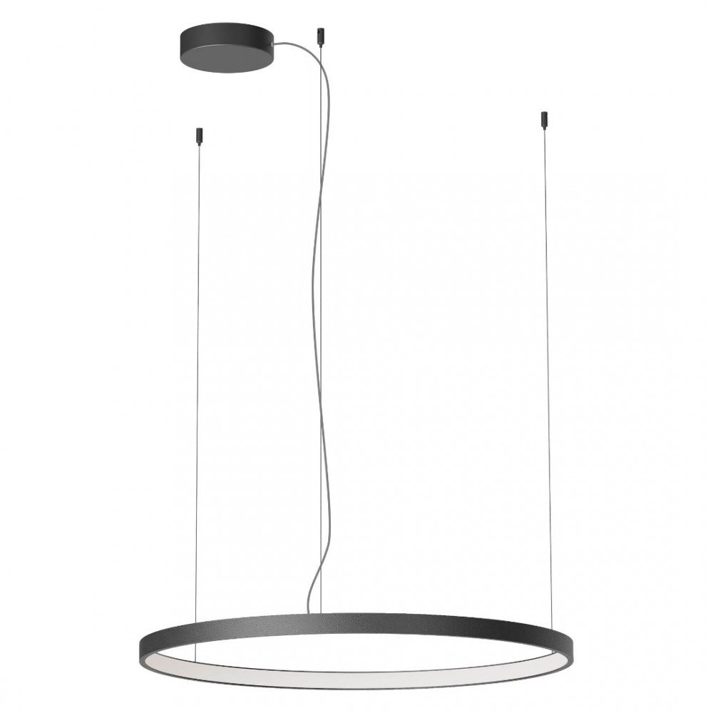 Suspension Redo Orion, metal, sand black, dimmable, LED CCT, 58W, 3937 lumens, 2700K/3000K/4000K, D.75 cm