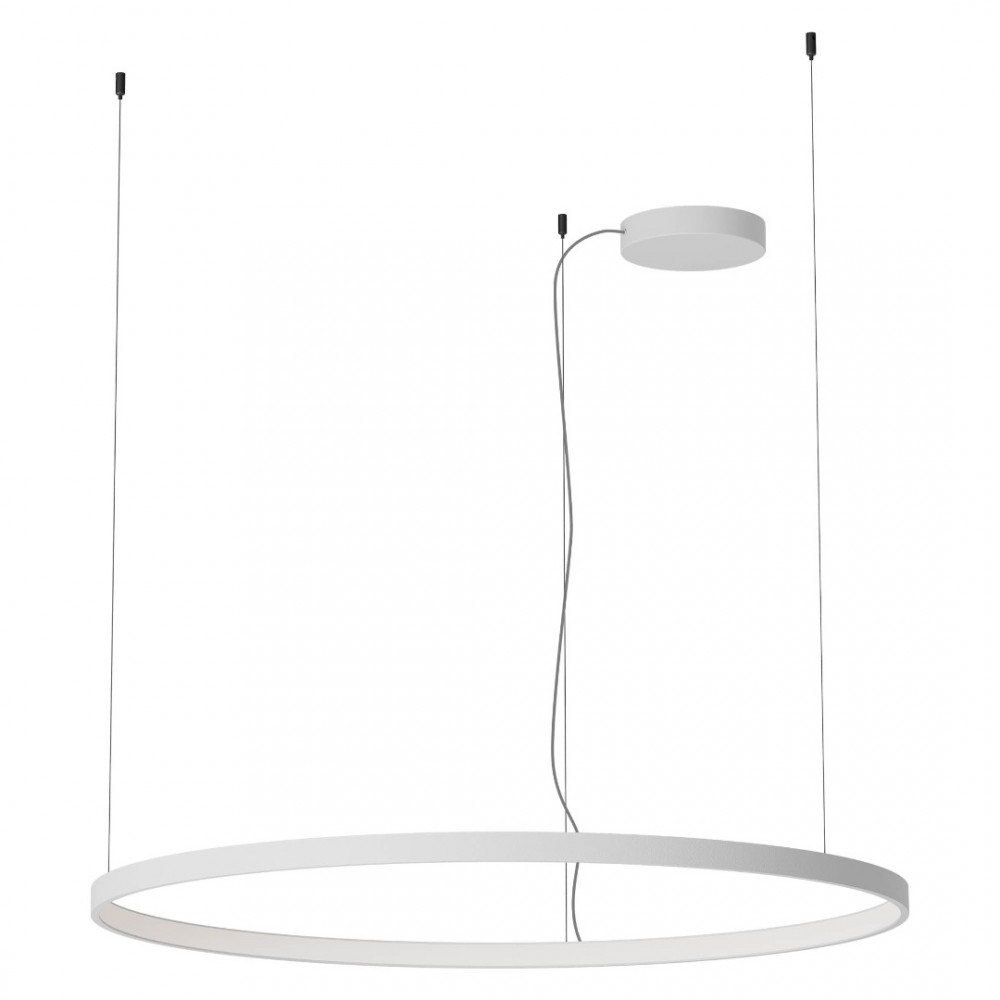 Suspension Redo Orion, metal, sand white, dimmable, LED CCT, 75W, 5544 lumens, 2700K/3000K/4000K, D.100 cm