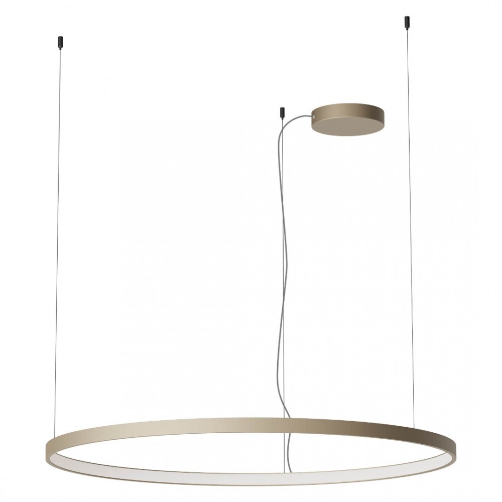 Suspension Redo Orion, metal, silver coffee, dimmable, LED CCT, 75W, 5544 lumens, 2700K/3000K/4000K, D.100 cm