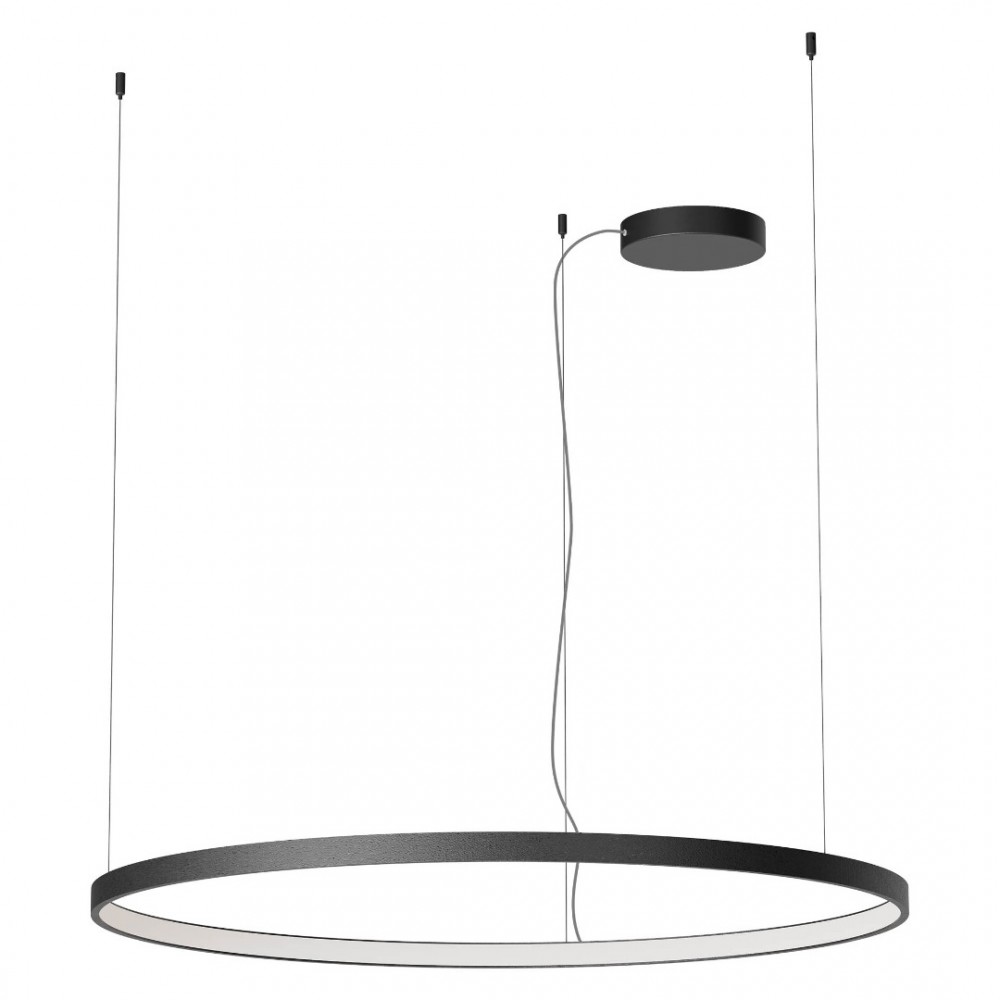 Suspension Redo Orion, metal, sand black, dimmable, LED CCT, 75W, 5544 lumens, 2700K/3000K/4000K, D.100 cm