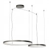 Suspension Redo Orion, metal, foggy nickel, dimmable, LED CCT, 98W, 6148 lumens, 2700K/3000K/4000K, D.50/D.75 cm