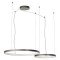 Suspension Redo Orion, metal, foggy nickel, dimmable, LED CCT, 98W, 6148 lumens, 2700K/3000K/4000K, D.50/D.75 cm