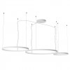 Suspension Redo Orion, metal, sand white, dimmable, LED CCT, 176W, 11406 lumens, 2700K/3000K/4000K, D.50/75/100 cm