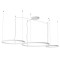 Suspension Redo Orion, metal, sand white, dimmable, LED CCT, 176W, 11406 lumens, 2700K/3000K/4000K, D.50/75/100 cm