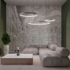 Suspension Redo Orion, metal, silver coffee, dimmable, LED CCT, 176W, 11406 lumens, 2700K/3000K/4000K, D.50/75/100 cm