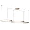 Suspension Redo Orion, metal, silver coffee, dimmable, LED CCT, 176W, 11406 lumens, 2700K/3000K/4000K, D.50/75/100 cm