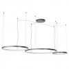 Suspension Redo Orion, metal, foggy nickel, dimmable, LED CCT, 176W, 11406 lumens, 2700K/3000K/4000K, D.50/75/100 cm