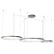 Suspension Redo Orion, metal, foggy nickel, dimmable, LED CCT, 176W, 11406 lumens, 2700K/3000K/4000K, D.50/75/100 cm