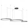 Suspension Redo Orion, metal, sand black, dimmable, LED CCT, 176W, 11406 lumens, 2700K/3000K/4000K, D.50/75/100 cm