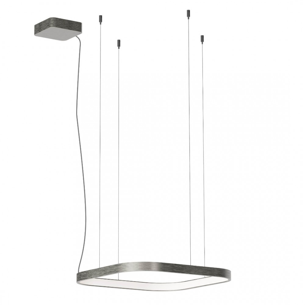 Suspension Redo Orion, metal, foggy nickel, dimmable, LED CCT, 40W, 2609 lumens, 2700K/3000K/4000K, L.50 cm