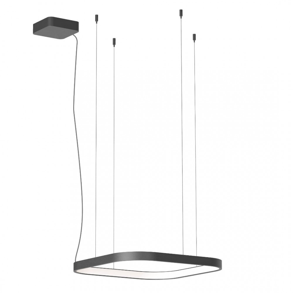Suspension Redo Orion, metal, sand black, dimmable, LED CCT, 40W, 2609 lumens, 2700K/3000K/4000K, L.50 cm