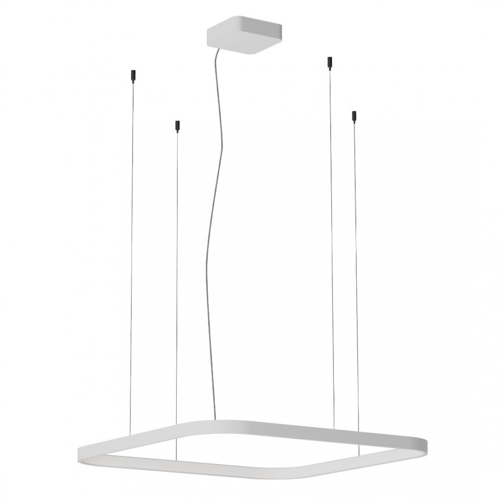 Suspension Redo Orion, metal, sand white, dimmable, LED CCT, 58W, 3784 lumens, 2700K/3000K/4000K, L.75 cm