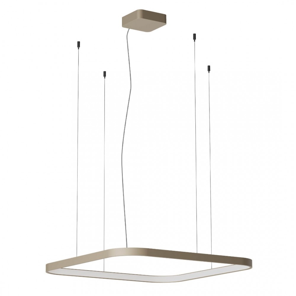 Suspension Redo Orion, metal, silver coffee, dimmable, LED CCT, 58W, 3784 lumens, 2700K/3000K/4000K, L.75 cm