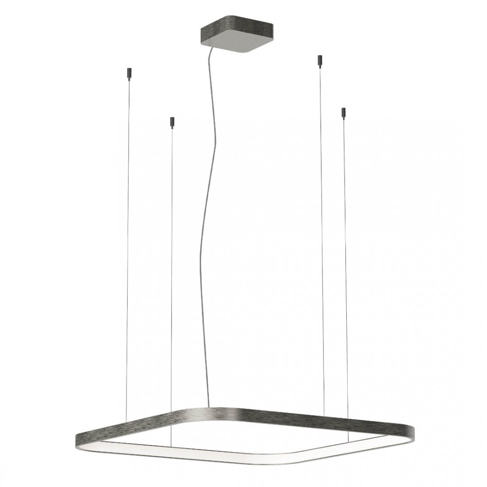 Suspension Redo Orion, metal, foggy nickel, dimmable, LED CCT, 58W, 3784 lumens, 2700K/3000K/4000K, L.75 cm