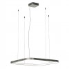 Suspension Redo Orion, metal, foggy nickel, dimmable, LED CCT, 58W, 3784 lumens, 2700K/3000K/4000K, L.75 cm