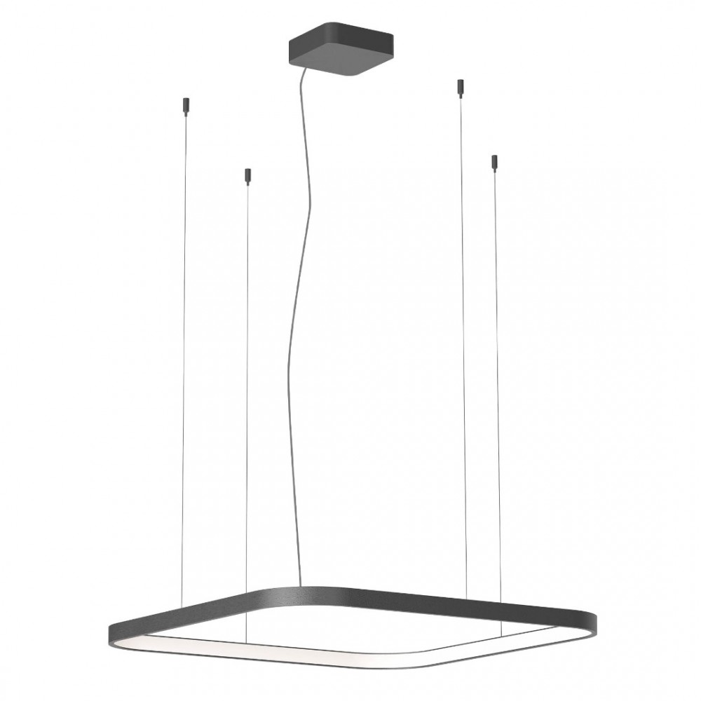Suspension Redo Orion, metal, sand black, dimmable, LED CCT, 58W, 3784 lumens, 2700K/3000K/4000K, L.75 cm