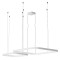 Suspension Redo Orion, metal, sand white, dimmable, LED CCT, 96W, 6008 lumens, 2700K/3000K/4000K, L.50/75 cm