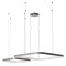 Suspension Redo Orion, metal, foggy nickel, dimmable, LED CCT, 96W, 6008 lumens, 2700K/3000K/4000K, L.50/75 cm
