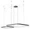 Suspension Redo Orion, metal, sand black, dimmable, LED CCT, 96W, 6008 lumens, 2700K/3000K/4000K, L.50/75 cm