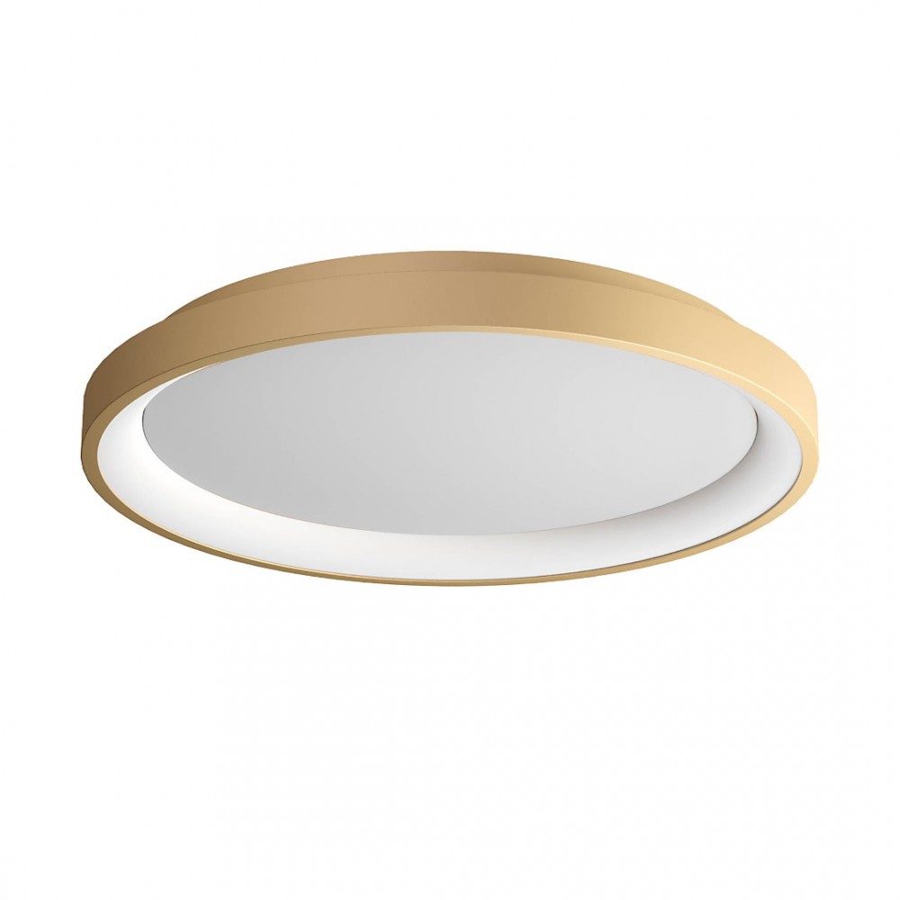 Ceiling lamp Redo Iconic, metal, matt gold, dimmable, LED CCT, 40W, 2510 lumens, 3000K/4000K, D.48 cm
