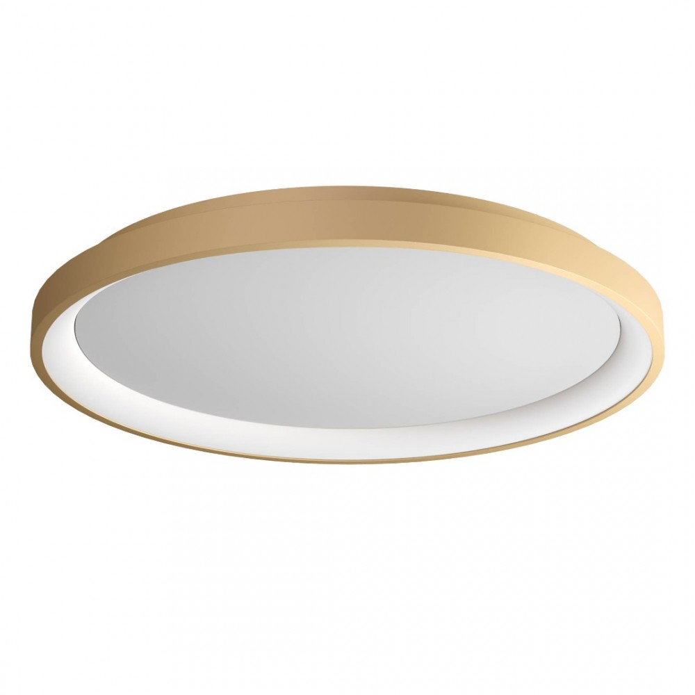 Ceiling lamp Redo Iconic, metal, matt gold, dimmable, LED CCT, 50W, 2892 lumens, 3000K/4000K, D.58 cm