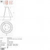 Suspension Redo Iconic, metal, sand black, dimmable, LED CCT, 110W, 6654 lumens, 3000K/4000K, D.78 cm