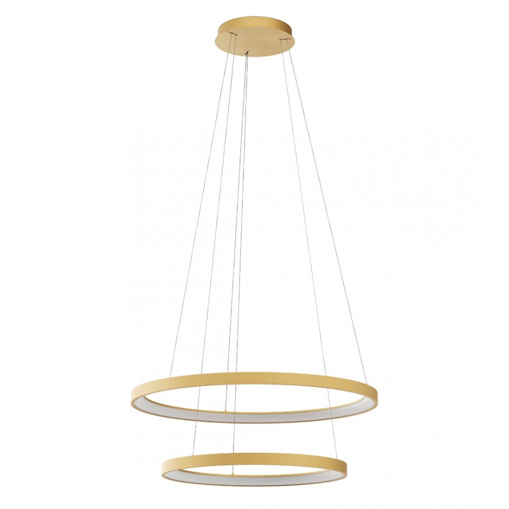 Suspension Redo Iconic, metal, matt gold, dimmable, LED CCT, 110W, 6654 lumens, 3000K/4000K, D.78 cm