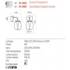 Wall lamp Redo Drop, metal, glass, sand black/gradient smoke, LED, 6W, 420 lumens, warm white 3000K, H.22 cm