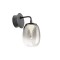 Wall lamp Redo Drop, metal, glass, sand black/gradient smoke, LED, 6W, 420 lumens, warm white 3000K, H.22 cm