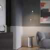 Suspension Redo Drop, metal, glass, chrome, LED, 6W, 420 lumens, warm white 3000K, D.11 cm