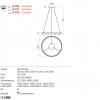 Pendant lamp Redo Vance, metal, glossy black, dimmable, LED CCT, 35W+35W, 3770 lumens, 2700K/4000K/5000K, D.65 cm