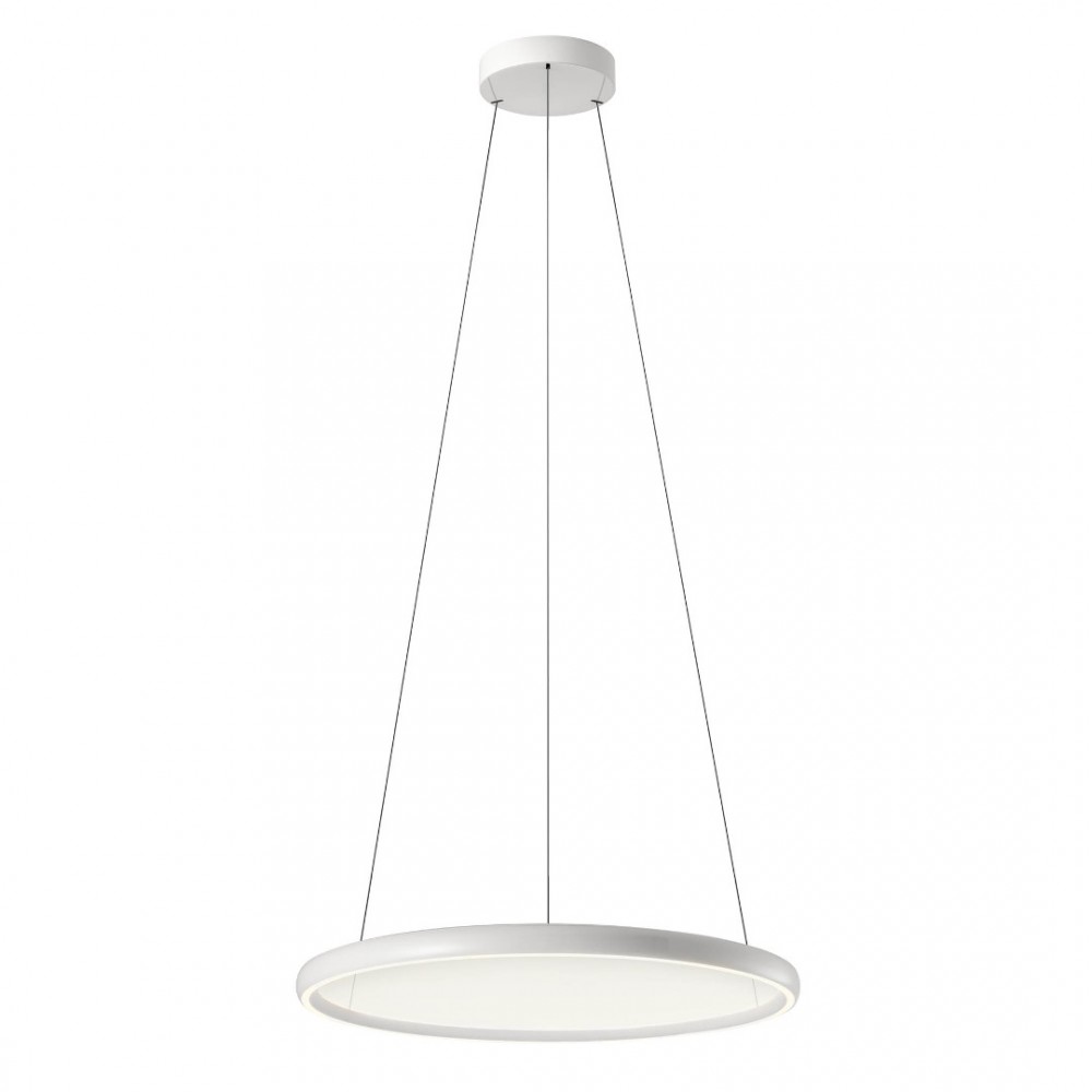 Pendant lamp Redo Vance, metal, glossy white, dimmable, LED CCT, 35W+35W, 3770 lumens, 2700K/4000K/5000K, D.65 cm