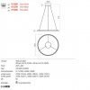 Pendant lamp Redo Vance, metal, glossy white, dimmable, LED CCT, 45W+45W, 5610 lumens, 2700K/4000K/5000K, D.80 cm