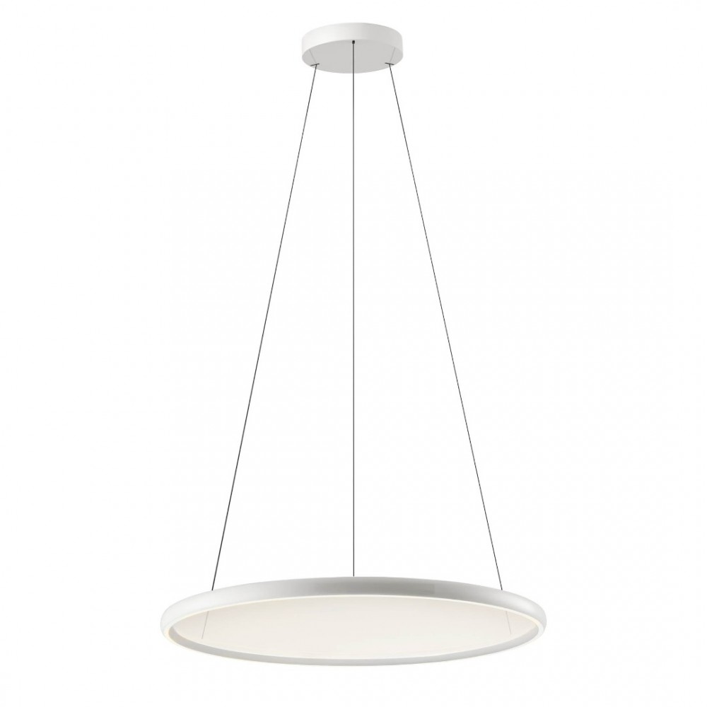 Pendant lamp Redo Vance, metal, glossy white, dimmable, LED CCT, 45W+45W, 5610 lumens, 2700K/4000K/5000K, D.80 cm