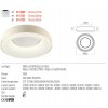 Ceiling lamp Redo Dip, metal, glossy beige, LED CCT, 30W, 2091 lumens, 2700K/3000K/4000K/5000K/6500K, D.49 cm